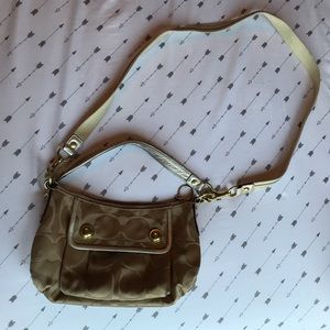 Gold Coach Cross-body Bag